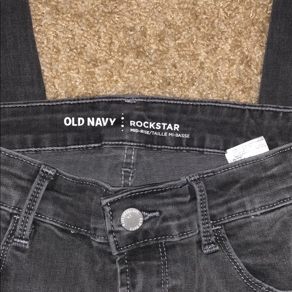 Gray denim jeans / Mid Rise
